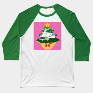 Merry Christmas Tree Baseball T-Shirt